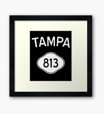 Tampa 813 Florida Vintage Area Code Framed Print