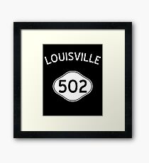 Louisville 502 Kentucky Vintage Area Code Framed Print