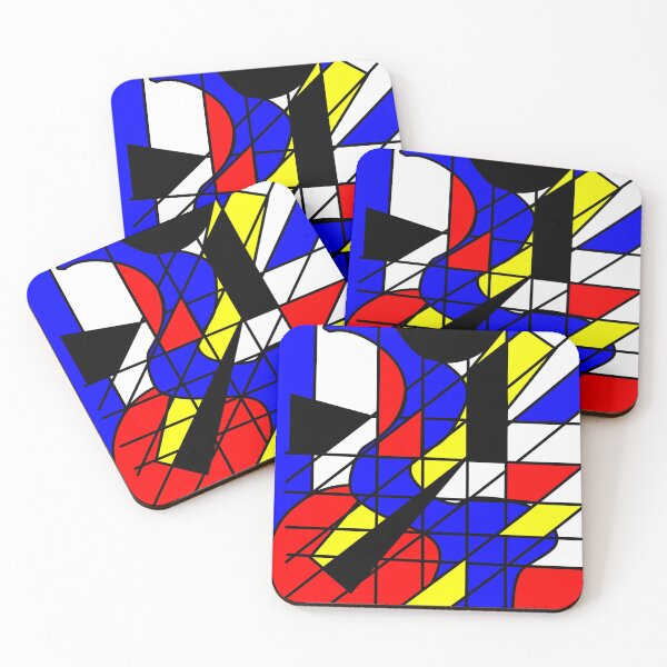 Item preview, Composition inspired by Kandinsky, Miró and Mondrian designed and sold by hermarartonline.