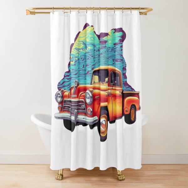 Item preview, Neon Retro Wave: Hyper-Detailed Illustration of an Old Pickup Truck in Action designed and sold by RedArtG09.