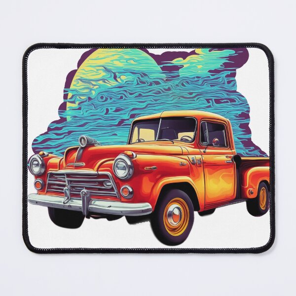 Item preview, Neon Retro Wave: Hyper-Detailed Illustration of an Old Pickup Truck in Action designed and sold by RedArtG09.
