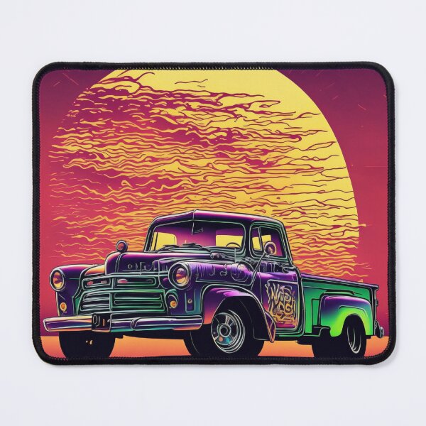 Item preview, Sunset Thrills: T-Shirt Design Showcasing an Old Pickup Truck from a Sideways Perspective designed and sold by RedArtG09.