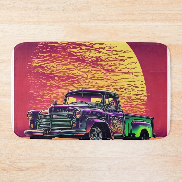 Item preview, Sunset Thrills: T-Shirt Design Showcasing an Old Pickup Truck from a Sideways Perspective designed and sold by RedArtG09.