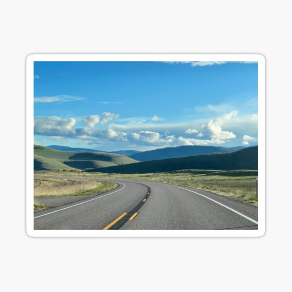 Blue Sky Road View Sticker