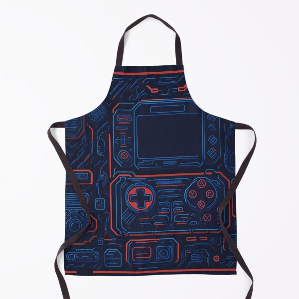 Item preview, a pixelart representation of a classic game console with iconic controllers and game cartridges, set against a retro-themed background featuring nostalgic 80s patterns and neon accents designed and sold by Art Store Stickers.