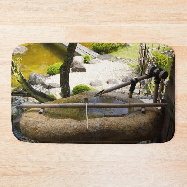 Item preview, Close up Japanese wash basin in a garden designed and sold by Shizenkai.