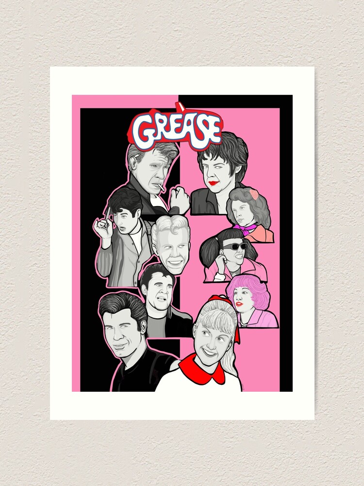Pink Ladies Pop Culture T-Birds Movie Grease Retro Movie Soundtrack Art 50's style You're the One that I Want Art Print