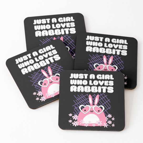 Item preview, Just A Girl Who Loves Rabbits Cute Kawaii Rabbit With Glasses designed and sold by Renata illustrata.
