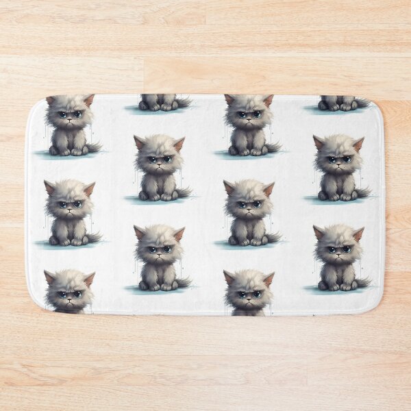 Item preview, Cute grumpy kitten illustration designed and sold by Pinkbirdie.