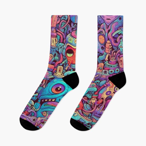 Item preview, Alien Demon Colorful Doodle Pattern designed and sold by Desfix.
