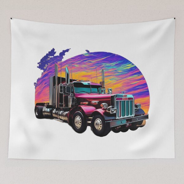Item preview, Roaring Power: Hyper-Detailed Action Shoot of the Peterbilt 379 in Vivid Colours designed and sold by RedArtG09.