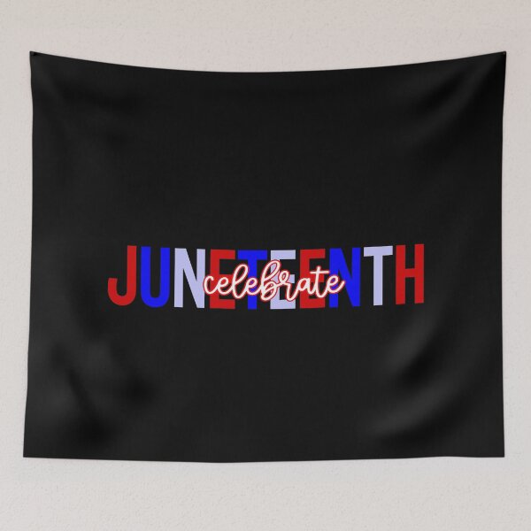 Item preview, happy juneteenth african celebrate flag  designed and sold by Gossip Rag.