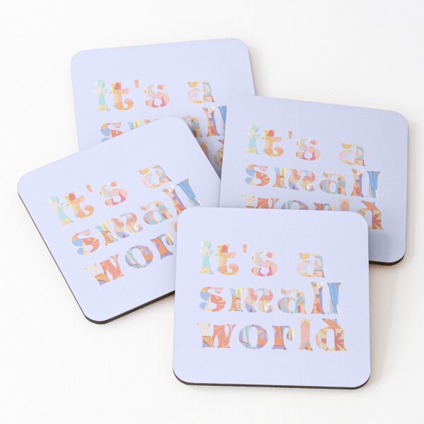 Item preview, paint swirl "it's a small world" text art designed and sold by Pixie Dust Dreamer.