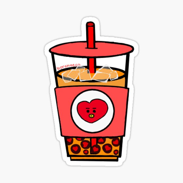 tata's boba tea Sticker