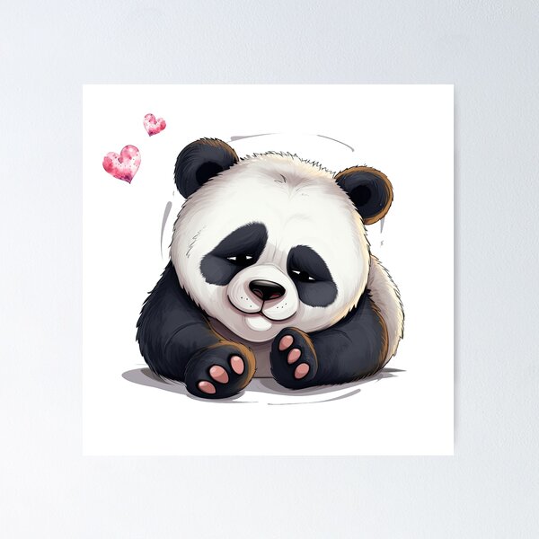Item preview, Sweet cartoon panda designed and sold by Pinkbirdie.