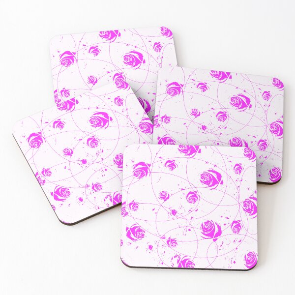 Item preview, FUCHSIA-PINK ABSTRACT PATTERN ROSE GARDEN ART designed and sold by sharlesart.