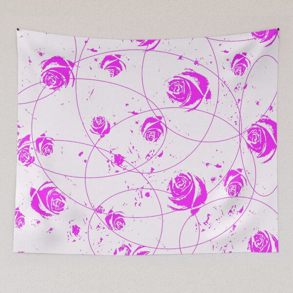 Item preview, FUCHSIA-PINK ABSTRACT PATTERN ROSE GARDEN ART designed and sold by sharlesart.