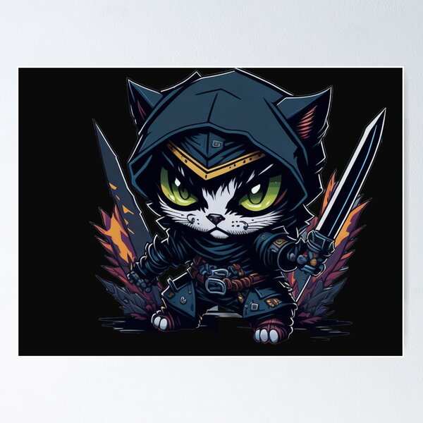 Item preview, The Meow-ninja: Cute Assassin Kitten designed and sold by harperjg.