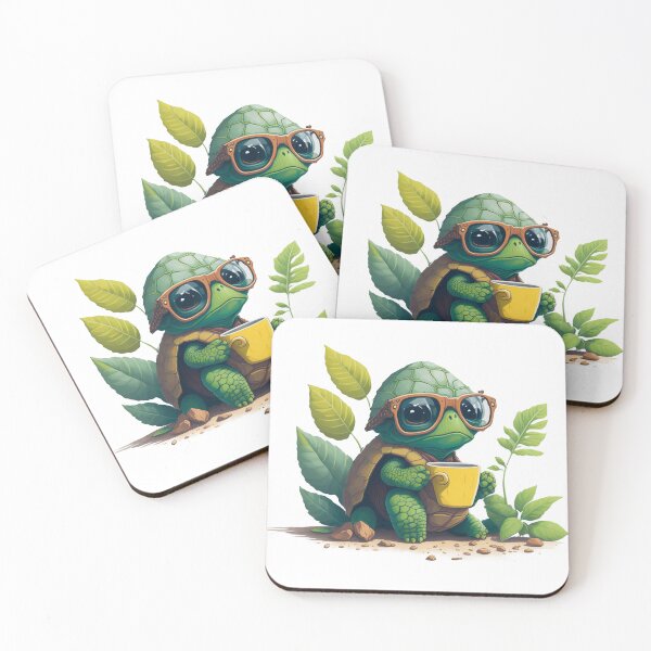 Item preview, "Chill Turtle: Coffee Break" designed and sold by hudaG.