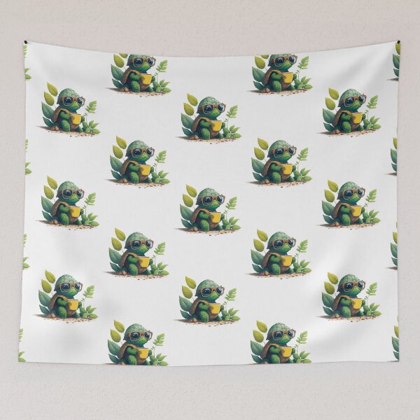 Item preview, "Chill Turtle: Coffee Break" designed and sold by hudaG.