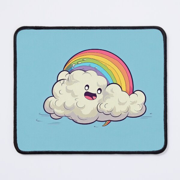 Item preview, Happy cartoon cloud and rainbow designed and sold by Pinkbirdie.