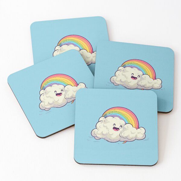 Item preview, Happy cartoon cloud and rainbow designed and sold by Pinkbirdie.