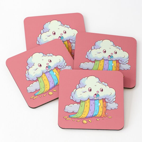 Item preview, Weird cartoon cloud and rainbow designed and sold by Pinkbirdie.