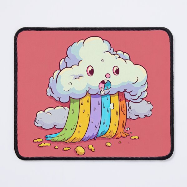 Item preview, Weird cartoon cloud and rainbow designed and sold by Pinkbirdie.