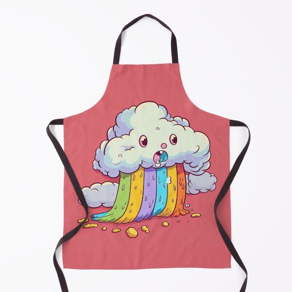 Item preview, Weird cartoon cloud and rainbow designed and sold by Pinkbirdie.