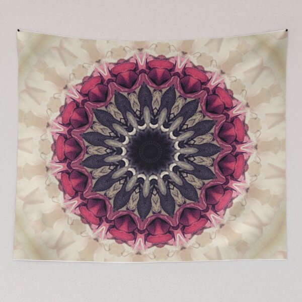 Item preview, Rose Petal Cream Mandala Kaleidoscope A450a  designed and sold by byNicol.