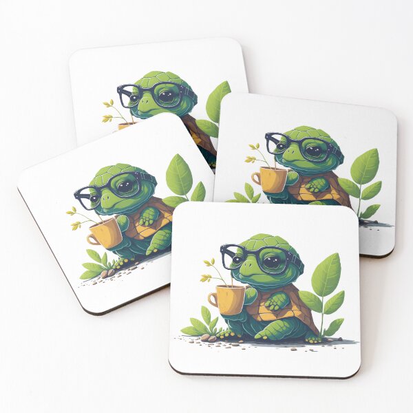 Item preview, "Sunny Sips: Turtle with Sunglasses" designed and sold by hudaG.