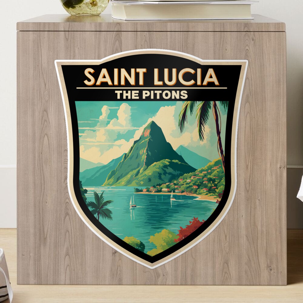 Poster Parorama sur les pitons de Sainte Lucie - Tableau