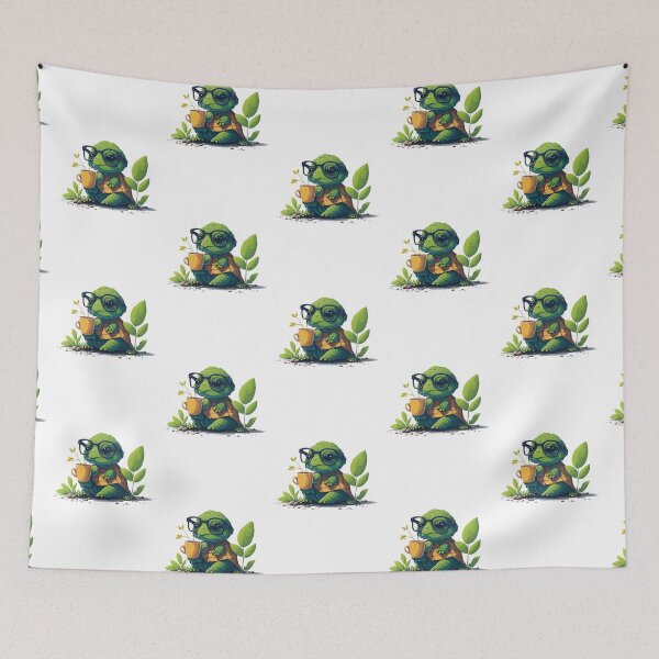 Item preview, "Sunny Sips: Turtle with Sunglasses" designed and sold by hudaG.