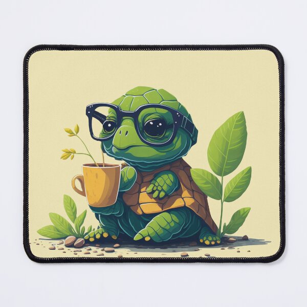 Item preview, "Sunny Sips: Turtle with Sunglasses" designed and sold by hudaG.