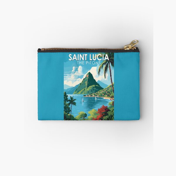 Item preview, Santa Lucía The Pitons Travel Art Vintage designed and sold by KrisSidDesigns.