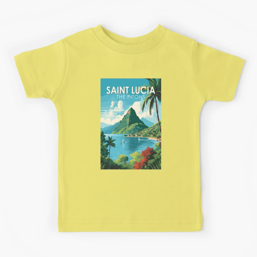 St Lucia T-shirt Saint Lucia Beach Vacation Travel Shirt : Clothing, Shoes  & Jewelry 