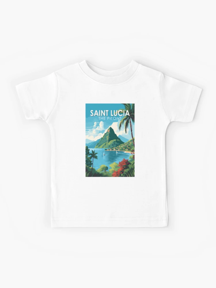 St Lucia T-shirt Saint Lucia Beach Vacation Travel Shirt : Clothing, Shoes  & Jewelry 