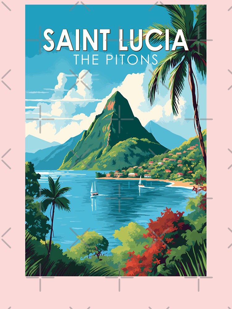 Saint Lucia Passport Stamp Unisex Tee, St Lucia shirt, Passport stamp shirt,  Souvenir shirt, Tourist shirts