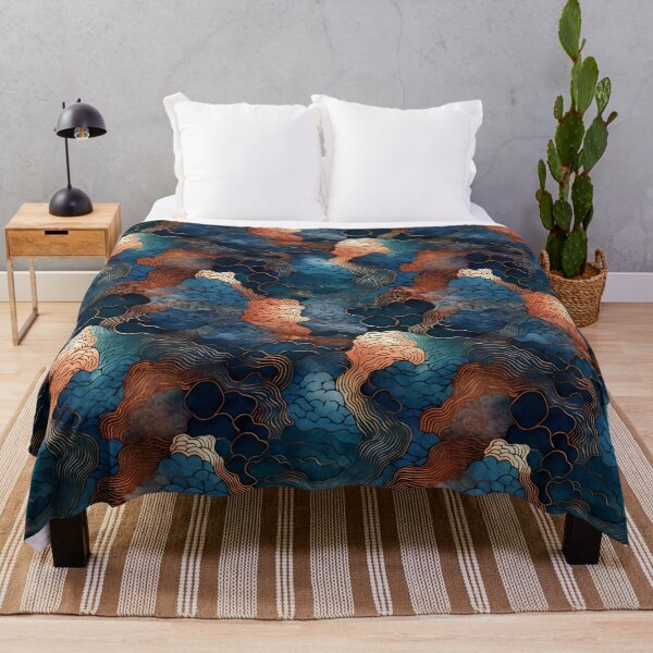 Item preview, Kikko Abstract - Blue and Copper designed and sold by Blue-Banana.