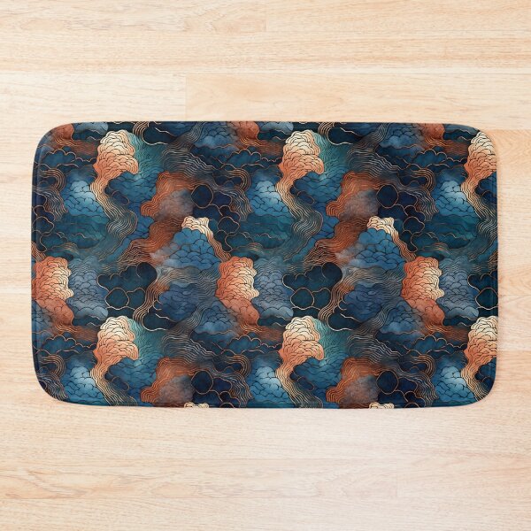 Item preview, Kikko Abstract - Blue and Copper designed and sold by Blue-Banana.
