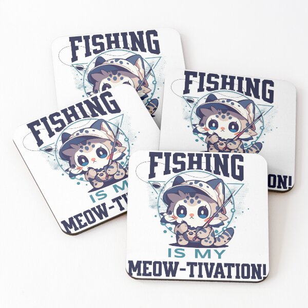 Item preview, Fishing Is my Meow-tivation! 2 designed and sold by Chibi Cat Art Corner.