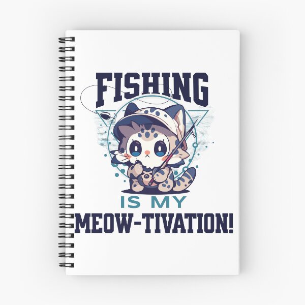 Item preview, Fishing Is my Meow-tivation! 2 designed and sold by Chibi Cat Art Corner.