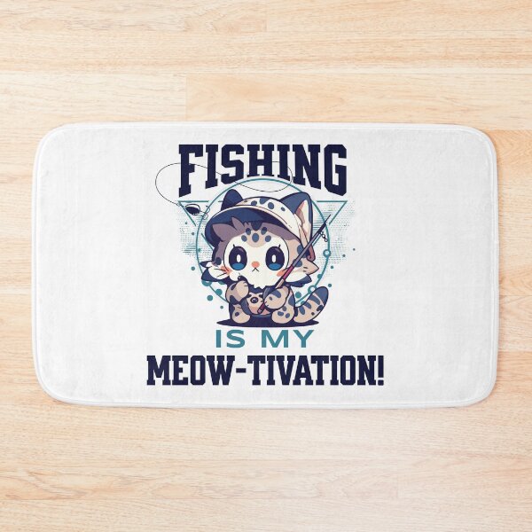 Item preview, Fishing Is my Meow-tivation! 2 designed and sold by Chibi Cat Art Corner.