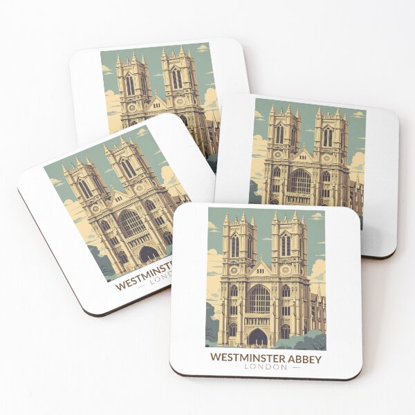 Item preview, Westminster Abbey England Travel Art Vintage designed and sold by KrisSidDesigns.
