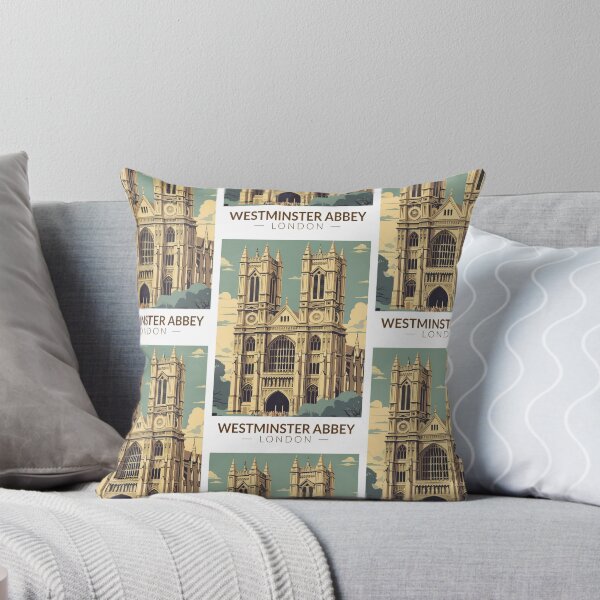 Item preview, Westminster Abbey England Travel Art Vintage designed and sold by KrisSidDesigns.