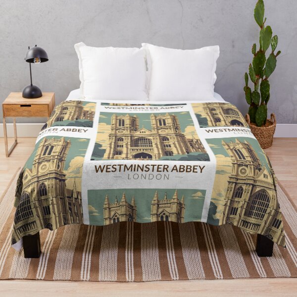 Item preview, Westminster Abbey England Travel Art Vintage designed and sold by KrisSidDesigns.