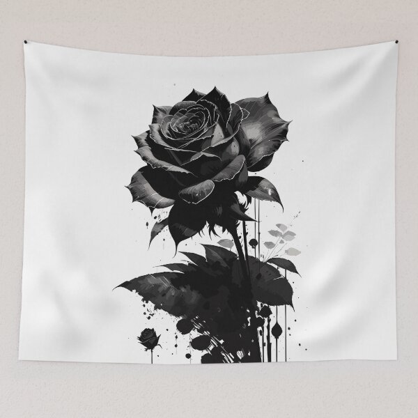 Item preview, Elegant Inked Rose designed and sold by Pickmash.