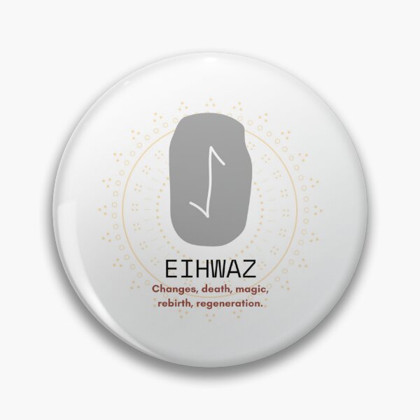 Item preview, Eihwaz - The Rebirth Rune designed and sold by WrenCemetery.
