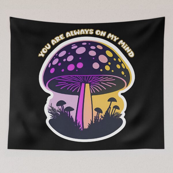 Item preview, You are always on my mind Mushroom Tee designed and sold by ZenStickConcept.