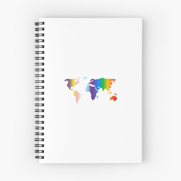 Item preview, Rainbow world map - inclusive progress pride flag colors designed and sold by Inspirationmotivation.